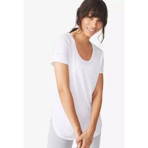 COTTON ON BODY Women Short Sleeve Active Gym T-Shirt White Small Curved Hem NWT